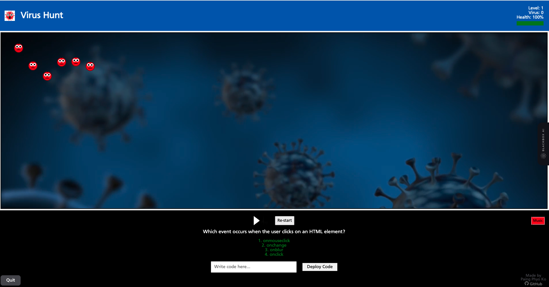 Virus Hunt Game